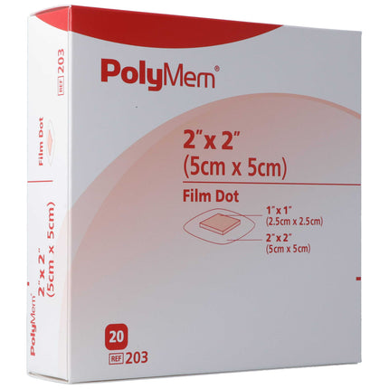 PolyMem Adhesive Film Dressing 5x5cm 20 Stk