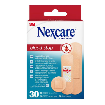 3M Nexcare Blood-Stop Pflaster 3 Grössen gemischt 30 Stk