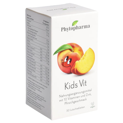 Phytopharma Kids Vit Lutschtabl 10 Vitamine & Zink 50 Stk