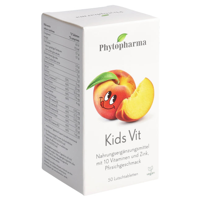 Phytopharma Kids Vit Lutschtabl 10 Vitamine & Zink 50 Stk
