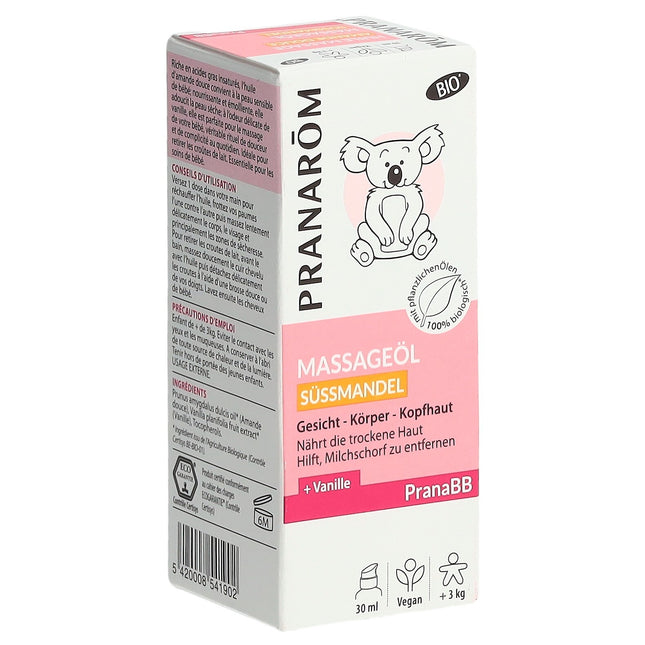 PRANAROM PranaBB Massageöl Süssmandel Bio Eco Fl 30 ml