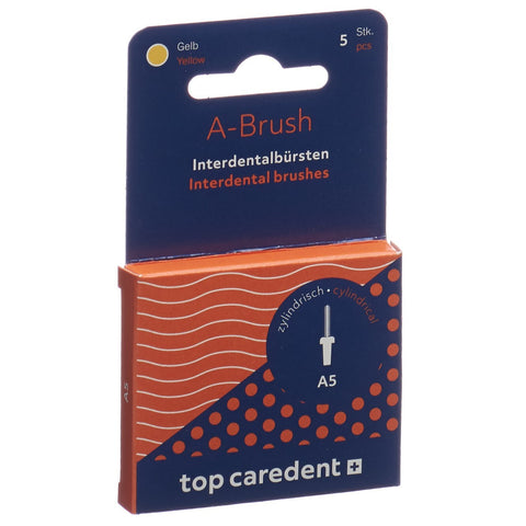 Top Caredent A5 IDBH-GE Interdentalbürste gelb >1.1mm 5 Stk