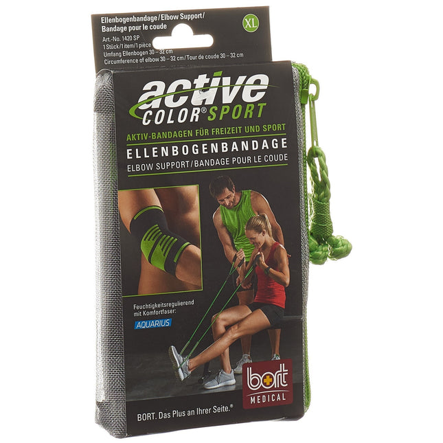 Bort ActiveColor Sport Ellenbogenbandage XL schwarz/grün
