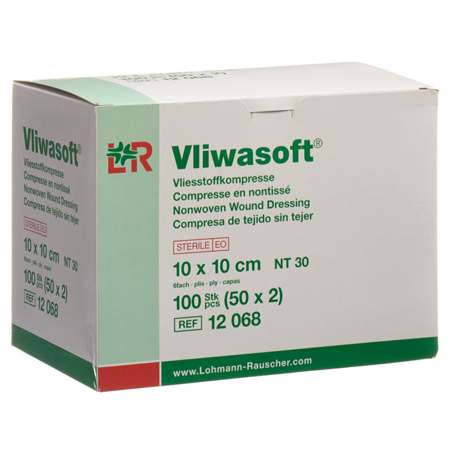 Vliwasoft Vliesstoffkompressen 10x10cm 6-lagig steril 50 x 2 Stk