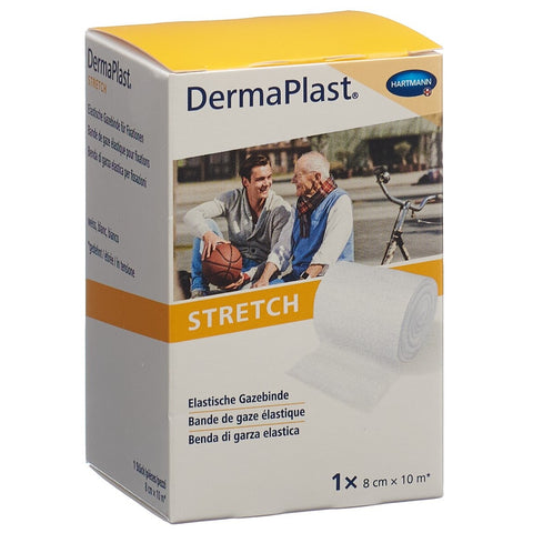 DermaPlast Stretch elatische Gazebinde 8cmx10m weiss