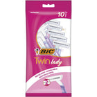 BiC Twin Lady 2-Klingenrasierer für die Frau Pastellfarben assortiert 10 Stk