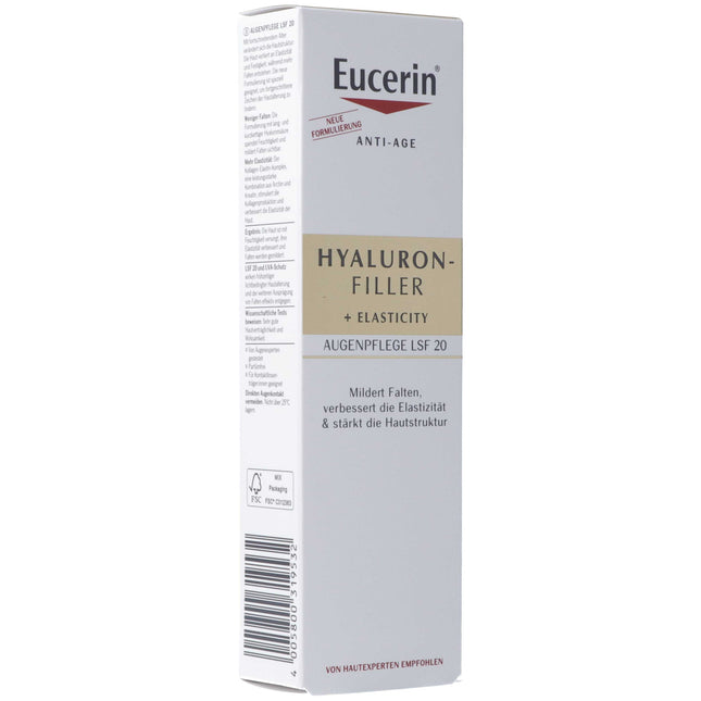 Eucerin HYALURON-FILLER + ELASTICITY Augenpflege LSF20 Tb 15 ml