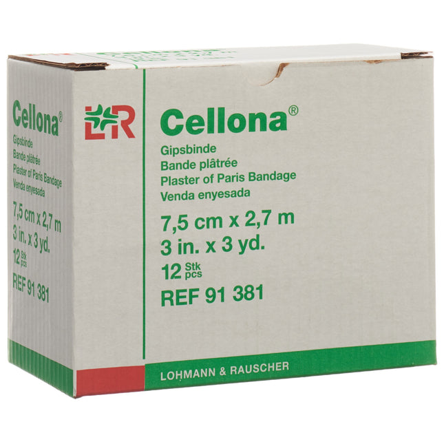 Cellona Gipsbinden 2.75mx7.5cm feincremig 12 Stk