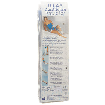 Illa Dusch Schutzfolie 80x25cm Arm Btl 5 Stk
