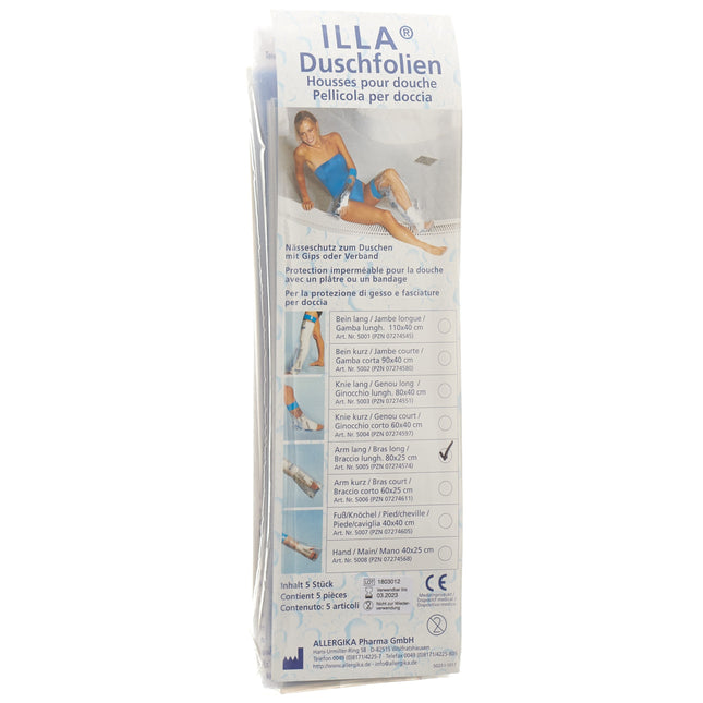 Illa Dusch Schutzfolie 80x25cm Arm Btl 5 Stk