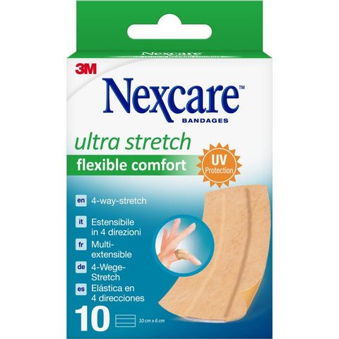 3M Nexcare Pflaster Ultra Stretch Bands 6x10cm Flexible Comfort 10 Stk