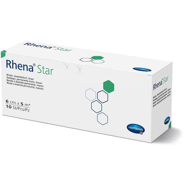 Rhena Star Elastische Binde 6cmx5m hautfarbig offen 10 Stk