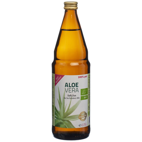 Aloe Vera Saft Bio 100 % pur Premium Glasfl 0.75 lt