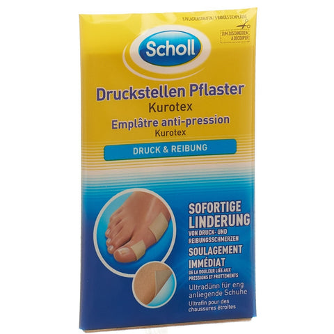 SCHOLL KUROTEX Druckstellenpflaster 75x100mm 5 Stk