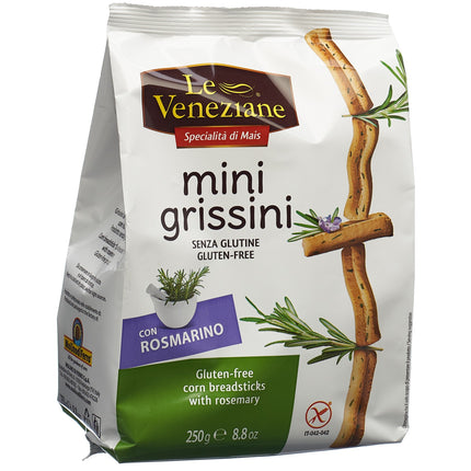 LE VENEZIANE Mini grissini mit Rosmarin glutenfrei 250 g