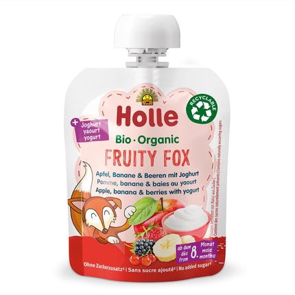 Holle Fruity Fox Apfel Banane & Beeren mit Joghurt Btl 85 g