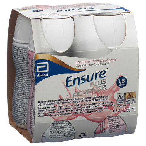 Ensure Plus Advance Erdbeere 4 x 220 ml