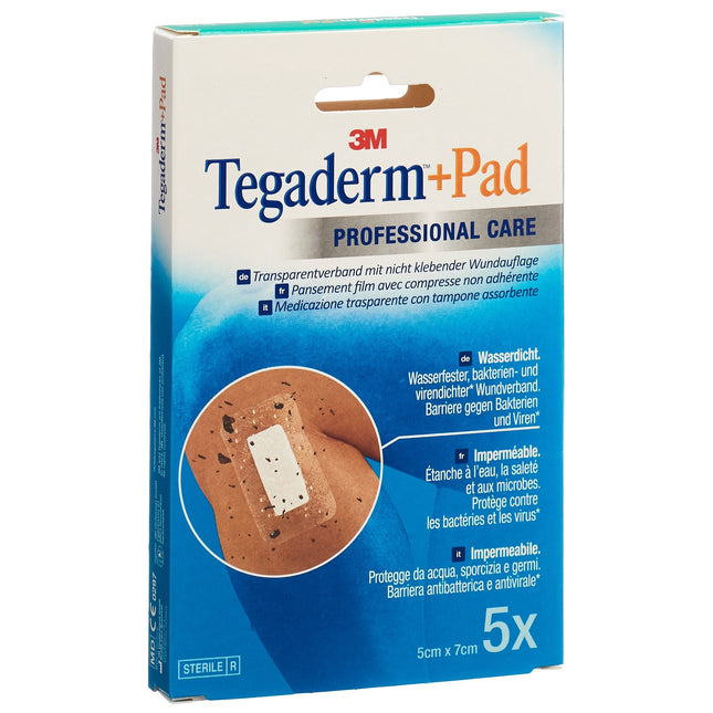 3M Tegaderm+Pad 5x7cm Wundkissen 2.5x4cm 5 Stk