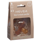 HEVEA Schnuller Orthodontic Star & Moon 0-3 Monate