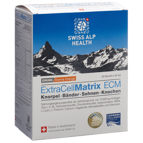 Extra Cell Matrix ECM Drink für Gelenke Knorpel Bänder Sehnen und Knochen Aroma Orange Btl 30 Stk