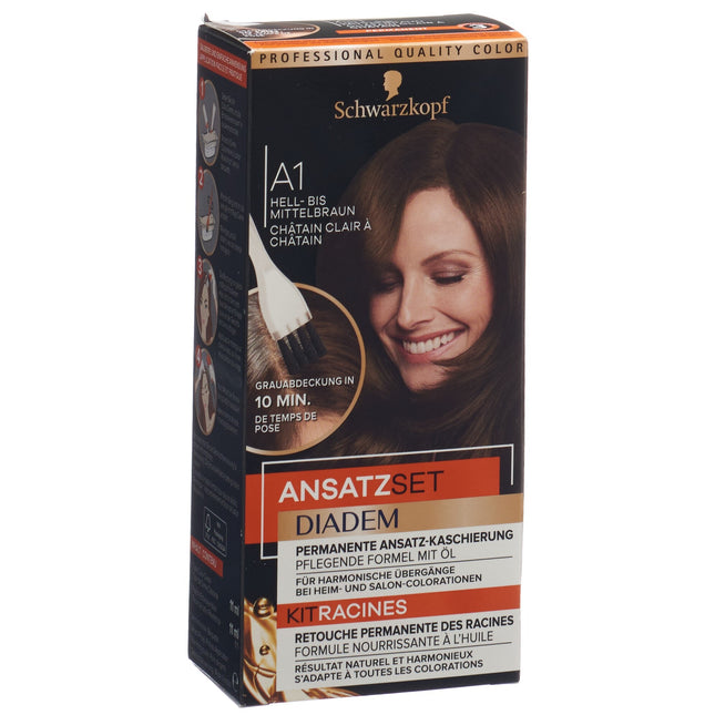 Schwarzkopf Ansatzset hell-mittelbraun A1