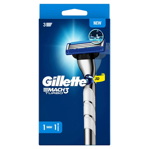 Gillette Mach3 Rasierapparat Turbo 3D mit 1 Klinge