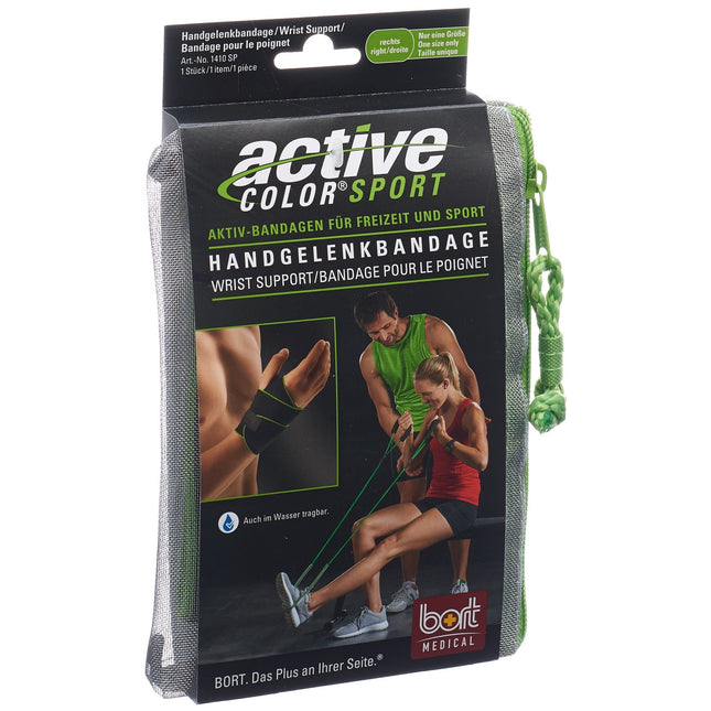 Bort ActiveColor Sport Handgelenkbandage rechts schwarz/grün