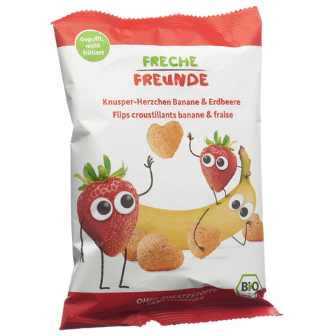 Freche Freunde Knusper-Herzchen Banane &amp; Erdbeere 