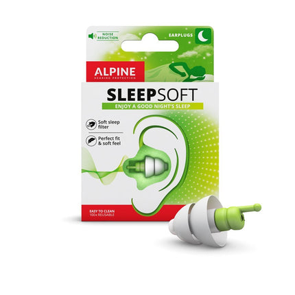 ALPINE SleepSoft+ Gehörschutzstöpsel mit Euroloch 1 Paar