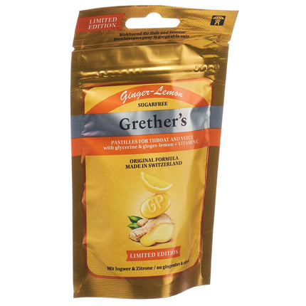 Grethers Ginger Lemon Vitamin C Pastillen ohne Zucker Btl 75 g