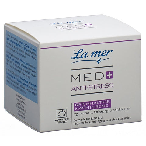 La mer Med+ Anti-Stress Reichhaltige Nachtcreme ohne Parfum Topf 50 ml