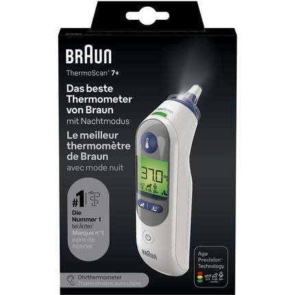 Braun ThermoScan 7 + IRT 6525 mit AgePrecision und Nacht Modus