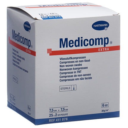 Medicomp Extra 6 fach S30 7.5x7.5cm steril 25 x 2 Stk