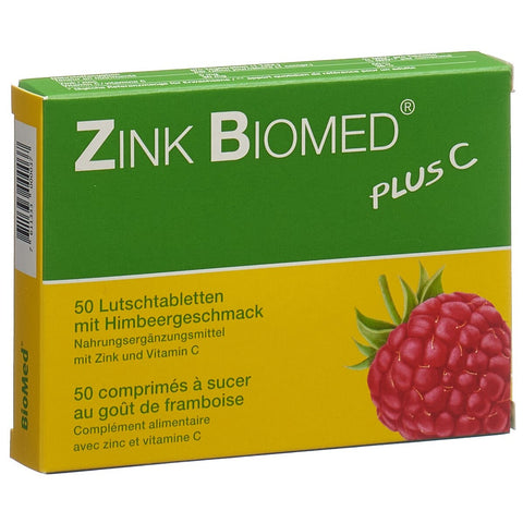Zink Biomed plus C Lutschtabl Himbeer 50 Stk
