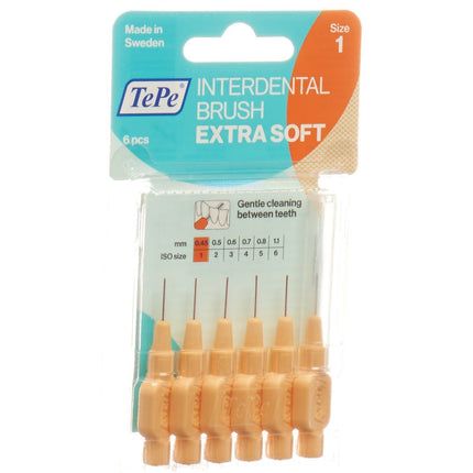 TePe Interdental Brush 0.45mm x-soft orange Blist 6 Stk