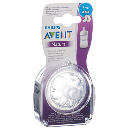 Philips Avent Natural Sauger 3 3 Monate+ 2 Stk