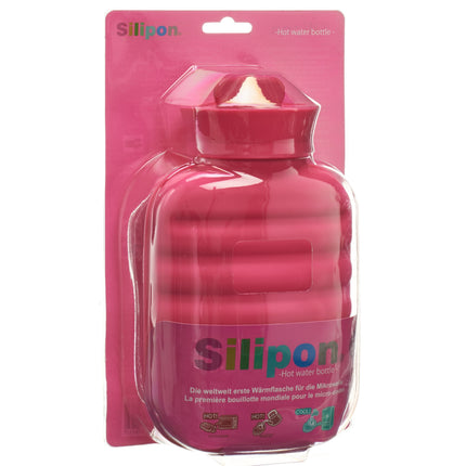 SILIPON Wärmflasche 1l pink aus Silikon