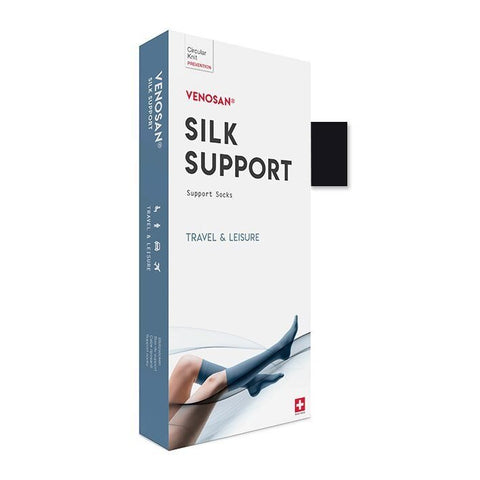Venosan Silk A-D Support Socks L black 1 Paar