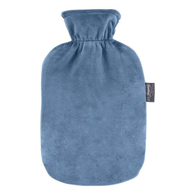 Fashy Wärmflasche 2l Flauschbezug blau Thermoplastik