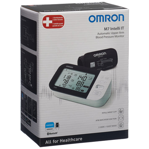Omron Blutdruckmessgerät Oberarm M7 Intelli IT mit Omron Connect App inklusive Gratisservice