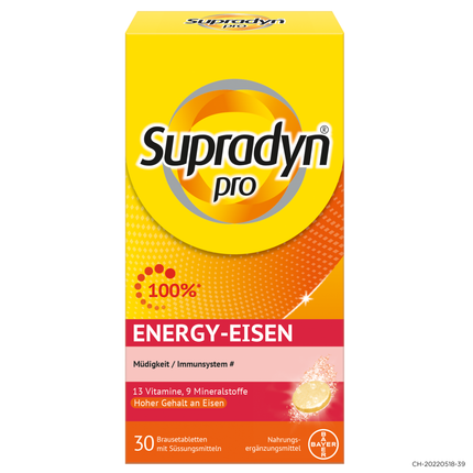 Supradyn pro energy-eisen (Nahrungsergänzungsmittel), 30 Brausetabletten