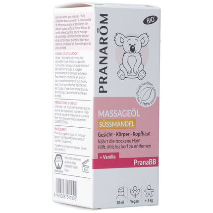 PRANAROM PranaBB Massageöl Süssmandel Bio Eco Fl 30 ml